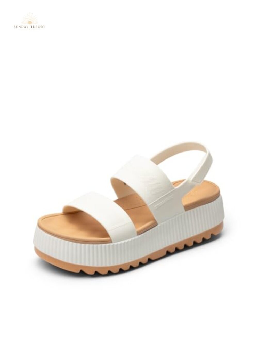 Waterproof TPU Platform Sandals with Arch Support, Non-Slip Outsole